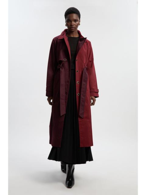KAREN MILLEN Petite Colour Block Belted Tailored Trench Coat