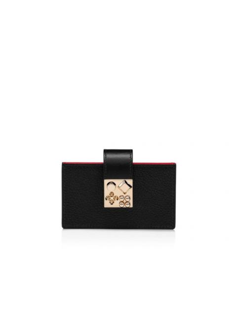 Christian Louboutin Carasky Accordion Card Holder BLACK/GOLD