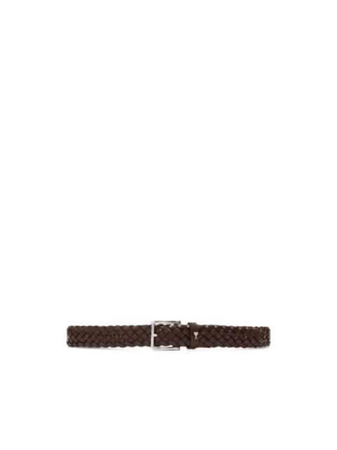 AMI Paris braided Paris Paris cow leather belt 30mm