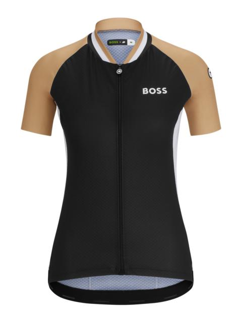 BOSS BOSS X ASSOS BRANDED UPF50+ JERSEY TOP WITH THREE REAR POCKETS