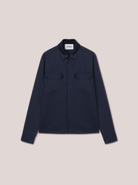 Nanushka FLORIAN - Technical satin long sleeve - Navy