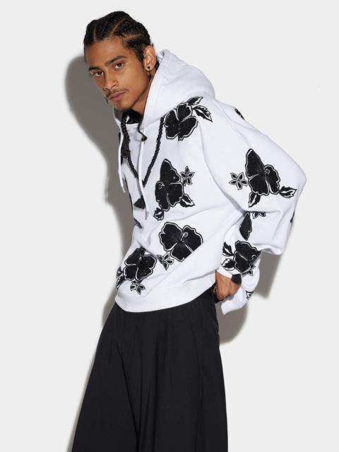 DSQUARED2 GOTH 꽃 HERCA HOODIE
