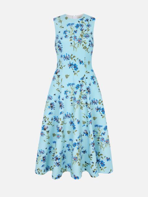 EMILIA WICKSTEAD Mara Dress in Blue Magnolia Taffeta Faille