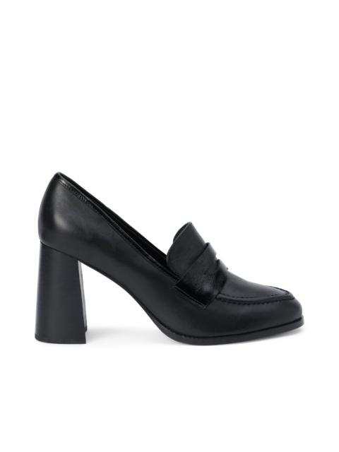 L'AGENCE Blanche Heeled Leather Loafer