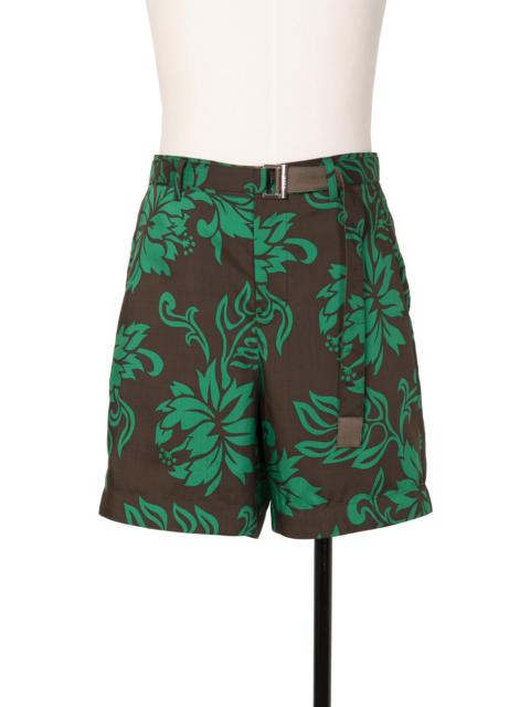 sacai Floral Print Shorts