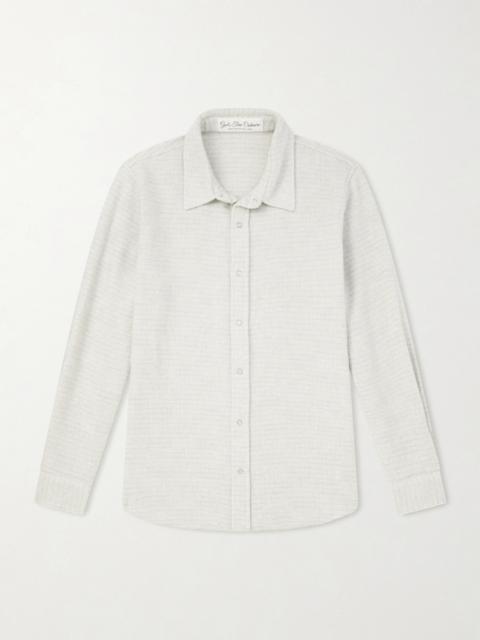 God’s True Cashmere Pearlescente Ombre Checked Cashmere Shirt