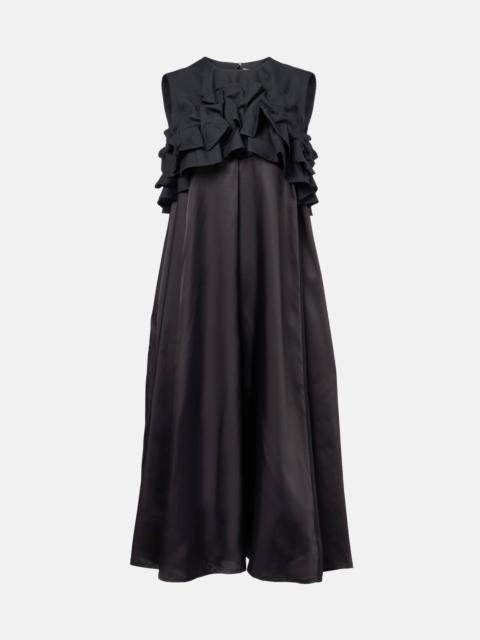 Noir Kei Ninomiya Ruffled wool midi dress