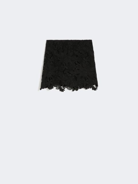 Sportmax Floral macramé skirt - BLACK