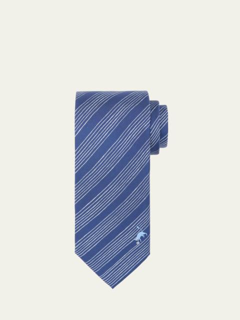 Men's Hairline Stripe Silk Tie