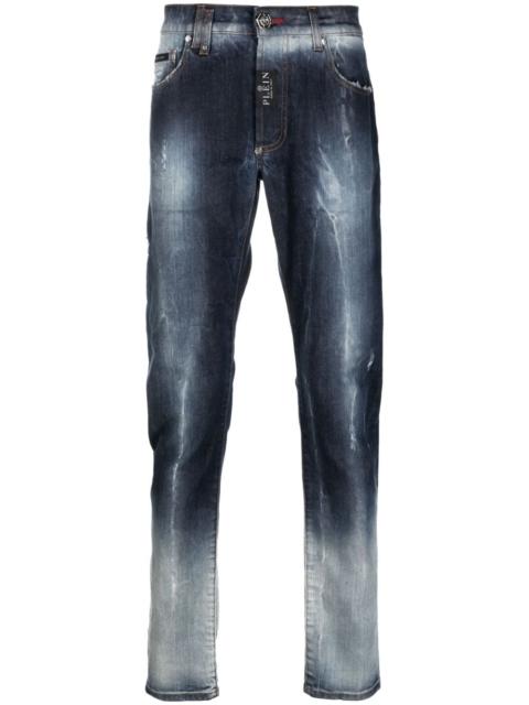 PHILIPP PLEIN distressed straight-leg jeans