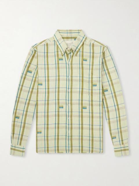 KARDO Ronald Embroidered Checked Cotton Shirt