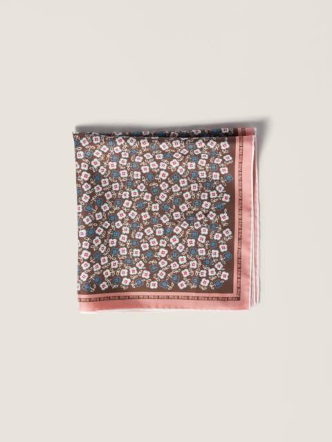 Miu Miu Printed twill scarf