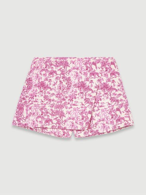 maje Layered Toile de Jouy shorts
