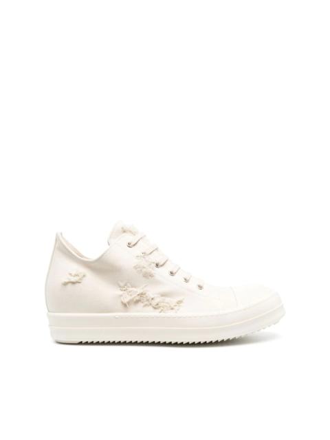Rick Owens DRKSHDW frayed lace-up sneakers