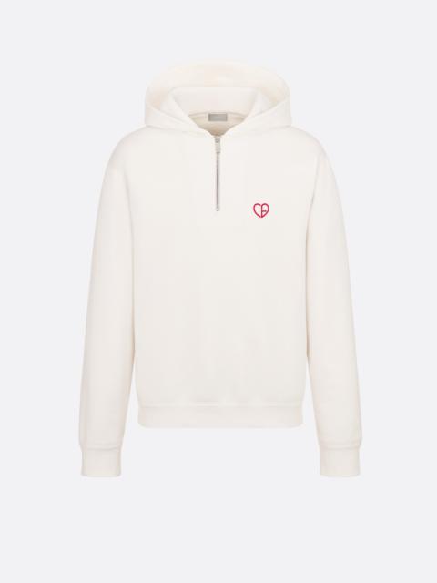 Dior CD Heart Relaxed-Fit Hooded Sweatshirt