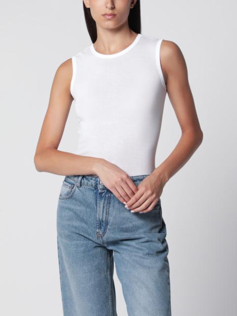 FLORE FLORE Esmé LW ribbed organic cotton tank top in white