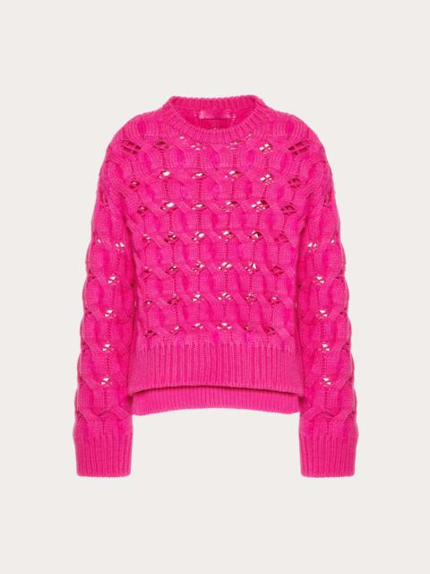 Valentino KNITTED MOHAIR WOOL SWEATER