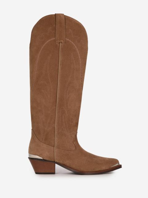 The Kooples BROWN WESTERN BOOTS