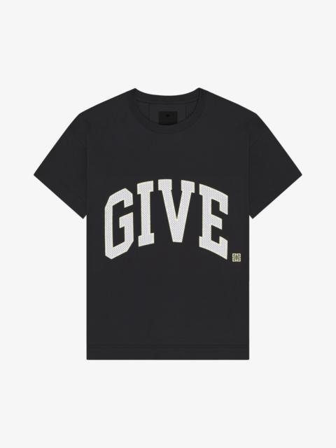 GIVENCHY COLLEGE BOXY FIT T-SHIRT IN COTTON