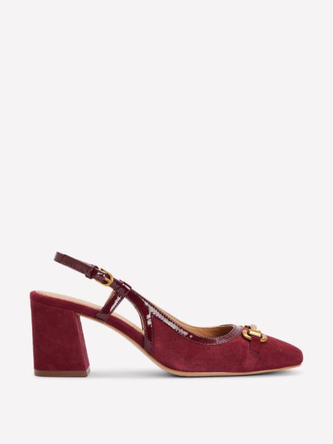 BODEN Iris Snaffle Slingback Heels-Oxblood
