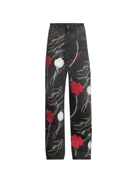 AMIRI floral-print trousers
