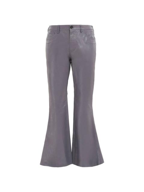 Marni flared leather trousers