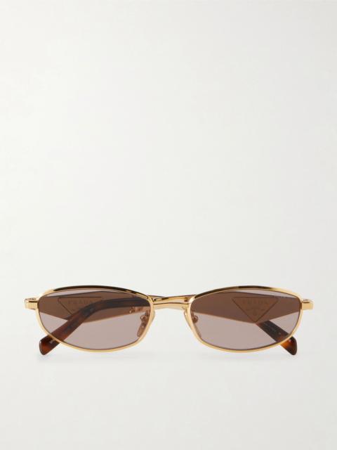 Prada D-Frame Gold-Tone and Acetate Sunglasses Gold