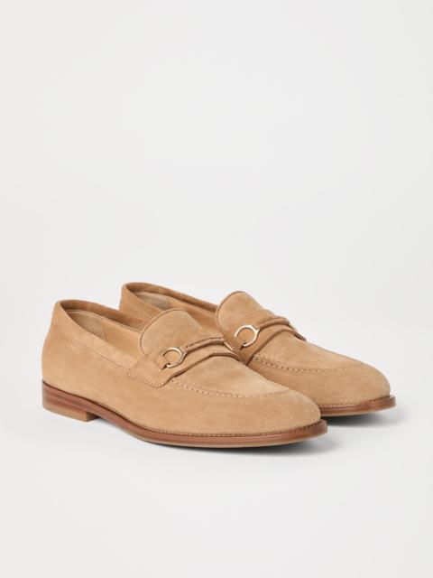 Brunello Cucinelli Suede loafers with bit detail