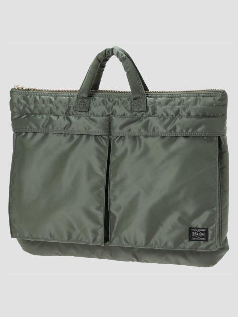 Nigel Cabourn Porter-Yoshida & Co Tanker Short Helmet Bag Large in Sage Green