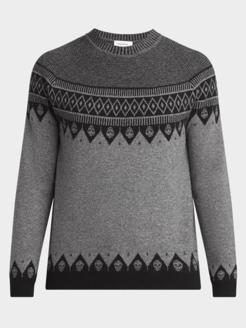 Alexander McQueen Men's Skull Fair Isle Sweater