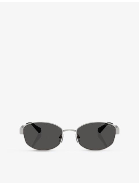 MICHAEL KORS MK1161 Monte Carlo Oval-Frame Metal Sunglasses