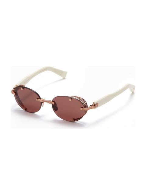 Balmain Monsieur - Rose Gold / Bone Sunglasses
