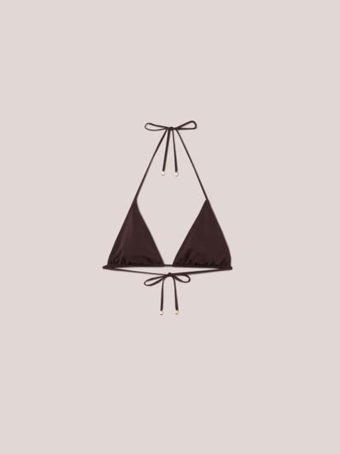 Nanushka CAIA - Seersucker-stretch bikini top - Brown