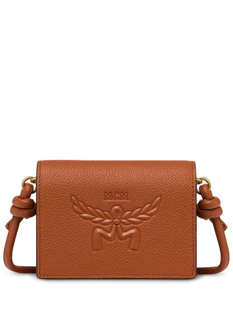 MCM Himmel Mini Leather Card Case with Strap