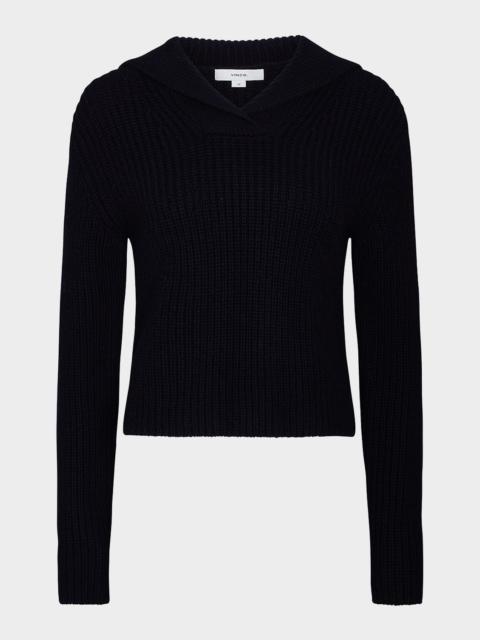 Vince Ribbed Wool-Cashmere Sailor Sweater