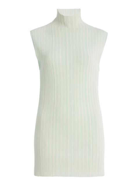 Proenza Schouler Federica Pleated Knit Top green