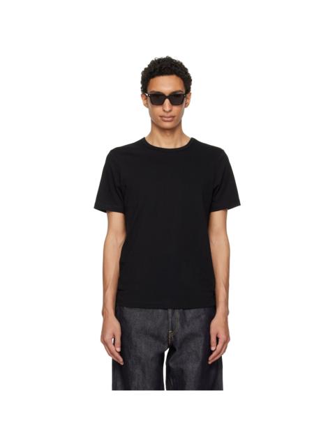 Merz b. Schwanen Black 1950s Loopwheeled Classic Fit Lightweight T-shirt