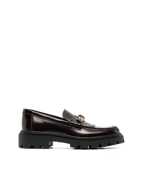 Tod's fringe-detail leather loafers