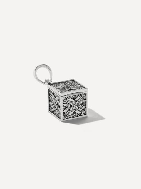 MARLA AARON Sterling Silver Embossed Box Charm