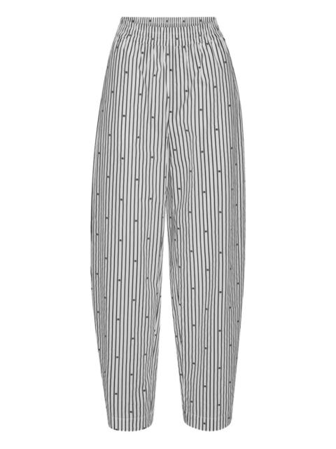 ROTATE striped elasticated-waistband trousers