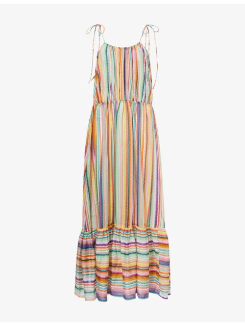 Missoni Zig-Zag Printed Cotton and Silk-Blend Maxi Cover-Up