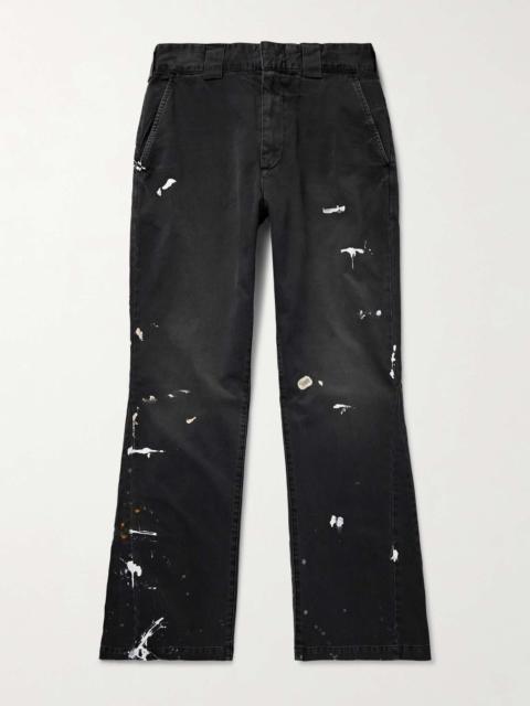 Slim-Fit Flared Paint-Splattered Jeans