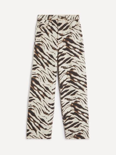 GANNI Printed Lari Straight-Leg Jeans