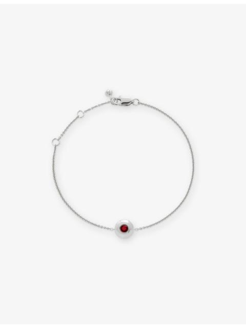 MONICA VINADER January Birthstone Garnet and Sterling-Silver Bracelet