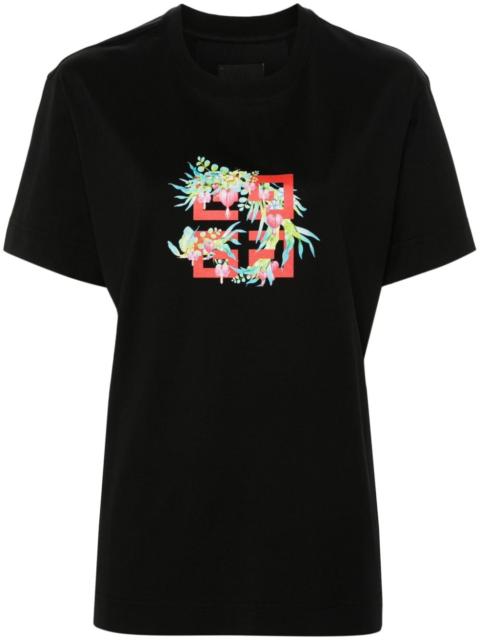 Givenchy 4G Flowers-print cotton T-shirt