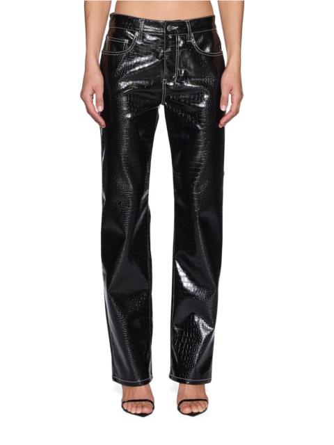 Ksubi PINUP PANT PATENT CROC BLACK