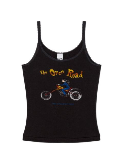 RE/DONE lace-strap tank top