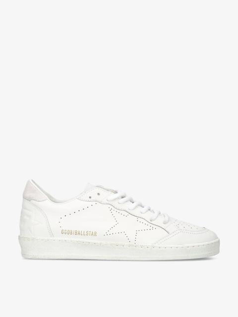 Men's Ballstar logo-embroidered leather low-top trainers