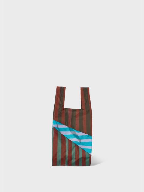 Paul Smith Susan Bijl x Paul Smith - Brown Mixed-Stripe 'The New Shopping Bag' Small