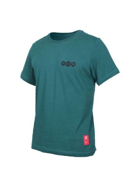 Nike Nike Dri-FIT Kyrie Logo Basketball Sports Printing Round Neck Short Sleeve Green CV2061-300